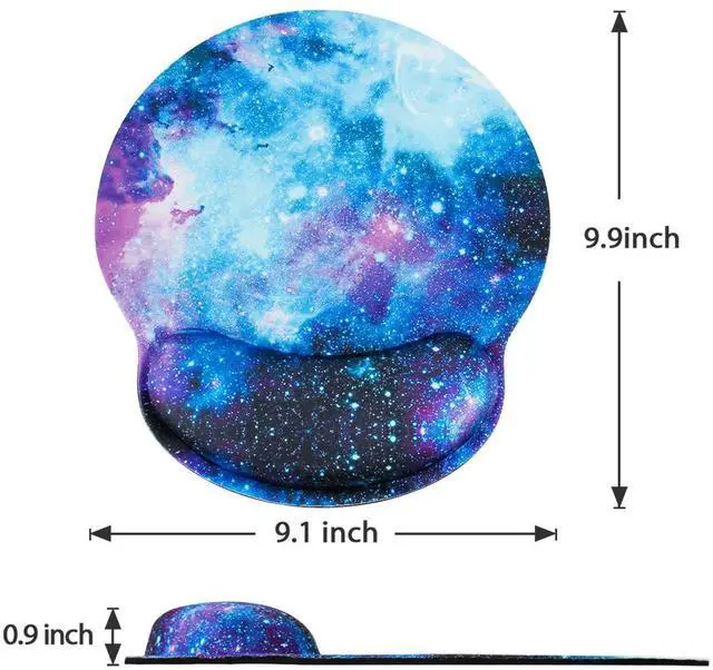 Alt view image 6 of 7 - Mouse Pad with Wrist Rest Support, Gel Cute Mouse Pads Non Slip Rubber Base Mousepad, Ergonomic Mouse Wrist Rest Pad for Laptop Computer Home Office Working Gaming Pain Relief, Nebula Galaxy