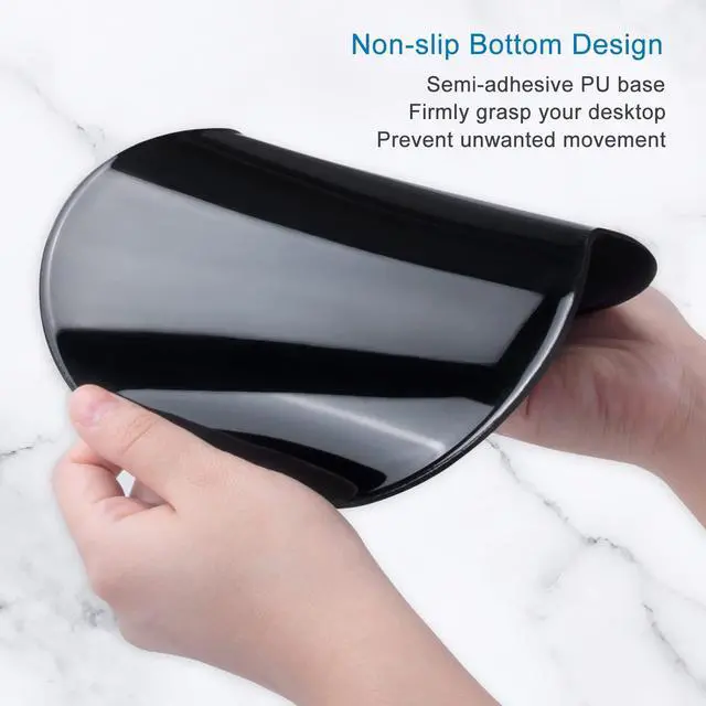 Alt view image 2 of 7 - Ergonomic Mouse Pad with Gel Wrist Support Wrist Rest Smooth Surface Non-Slip PU Base Comfortable Office Supplies Pain Relief, 9.5 x 8 inches, Beach