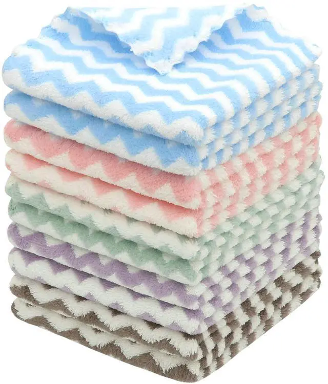 Main image of Microfiber Cleaning Cloth, 10 Pack Microfiber Rags,12x12,Mix Color