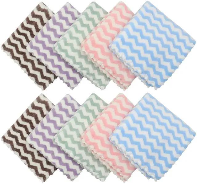 Alt view image 2 of 7 - Microfiber Cleaning Cloth, 10 Pack Microfiber Rags,12x12,Mix Color