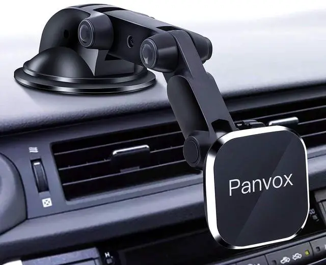 Main image of Magnetic Phone Car Mount, Universal Dashboard Windshield Car Phone Mount Holder with Upgraded 3.2" Suction Cup,8 Strong Magnets Compatible with iPhone 11 Pro X XS Max XR Galaxy Note10 S10 (B)