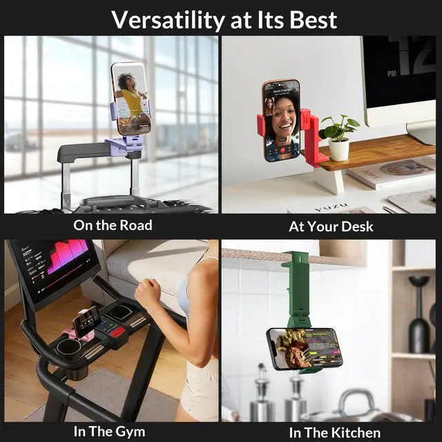 Alt view image 3 of 7 - Universal in Flight Airplane Phone Holder Mount. Hands Free Viewing with Multi-Directional Dual 360 Degree Rotation. Pocket Size Must Have Airplane Travel Essential Accessory for Flying