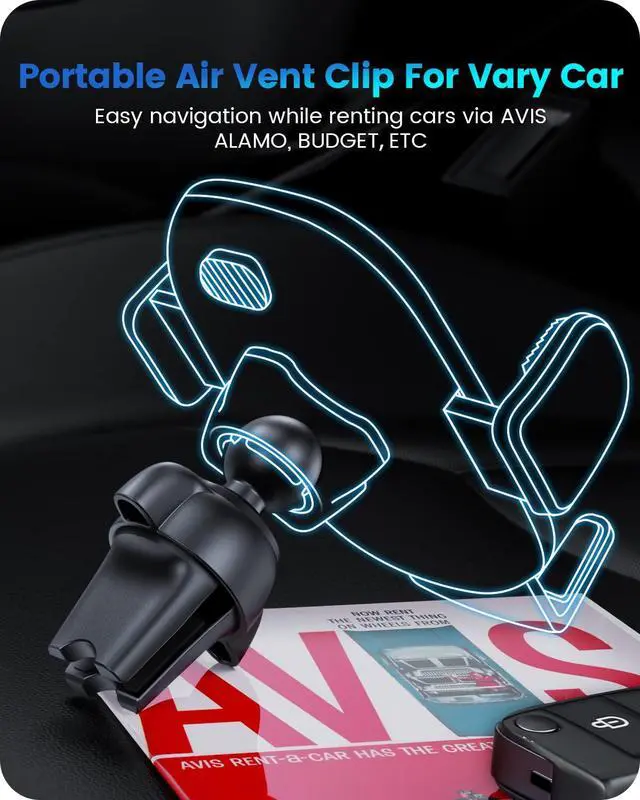 Alt view image 5 of 7 - 3-in-1 Car Phone Mount for Dashboard, Windshield & Air Vent Strong Suction Cup Holder with Adjustable Arm & 360° Rotation Universal Car Cell Phone Holder for iPhone & Android Smartphones