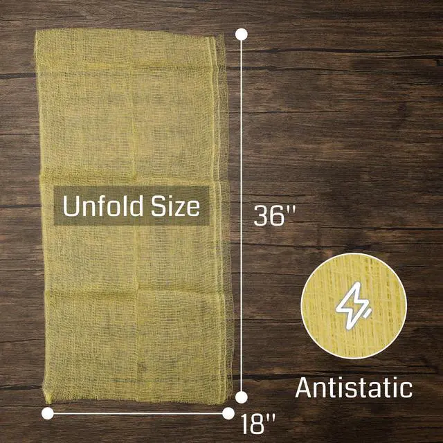Alt view image 5 of 6 - Tack Cloth Set, 6-PCS, Anti-Static Unfold Size 18'' x 36'', Fast Dust Remove for Woodworking, Sanding, Painters, Surface Cleans, Automotive, Sticky Cleaning Tack Tags Wax and Silicone Free