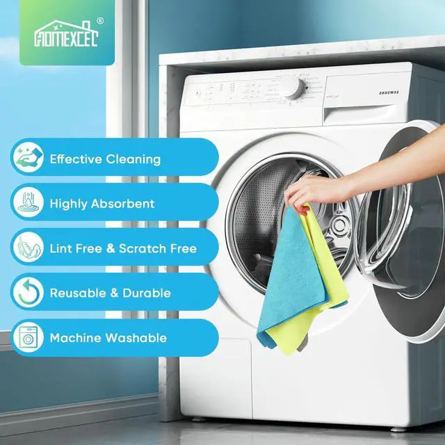 Alt view image 7 of 7 - Microfiber Cleaning Cloths, 20 Pack Cleaning Rags - Lint Free & Scratch-Free Microfiber Towels for Cars, House & Kitchen, Absorbent Cleaning Towels, Multi-Color, 11.5 x 11.5 Inch