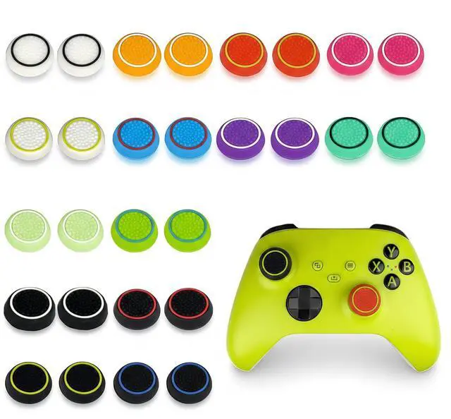Alt view image 2 of 6 - 28PCS Optimized Silicone Thumb Grips & Joystick Caps for PS4/PS5/Xbox Controllers Accessories | 14 Colors, Anti-Slip, Anti-Scratch & Enhanced Gaming Grip Protectors