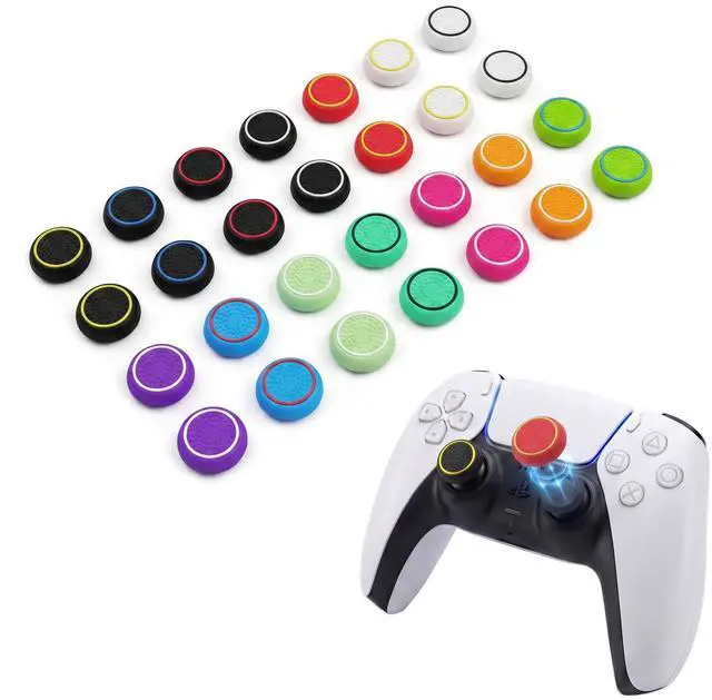 Main image of 28PCS Optimized Silicone Thumb Grips & Joystick Caps for PS4/PS5/Xbox Controllers Accessories | 14 Colors, Anti-Slip, Anti-Scratch & Enhanced Gaming Grip Protectors