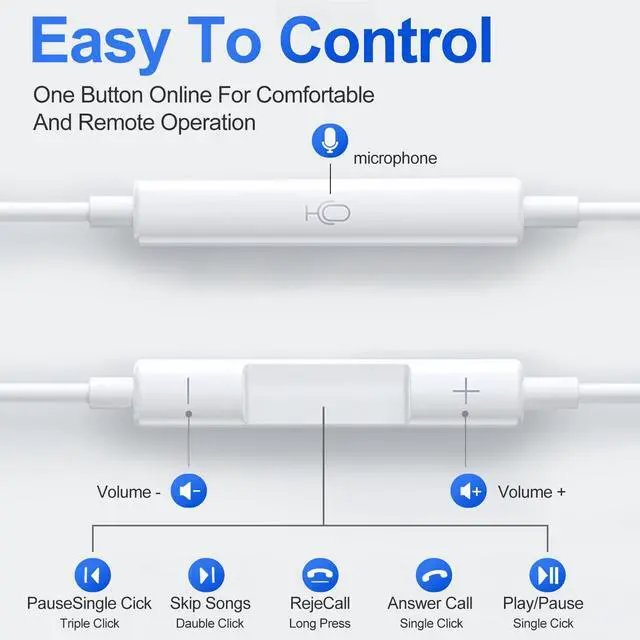 Alt view image 3 of 7 - Wired Earbuds 2 Pack, in-Ear Headphones HiFi Stereo Earbuds, Wired Earphones with Microphone Volume Control Compatible with Laptop/MP3/iPhone/ipad/Android/Computer and Other 3.5mm Jack Devices