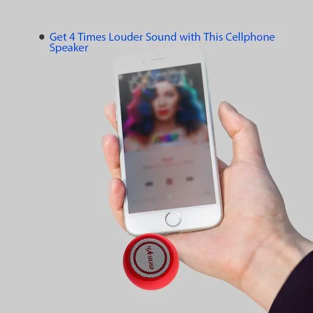 Alt view image 2 of 7 - Portable Mini Speaker for iPhone/iPad/iPod/Tablet, 3W Cellphone Speaker with 3.5mm Aux Input, Clear Loud Sound in Compact Golf Size Body (Passion Red)
