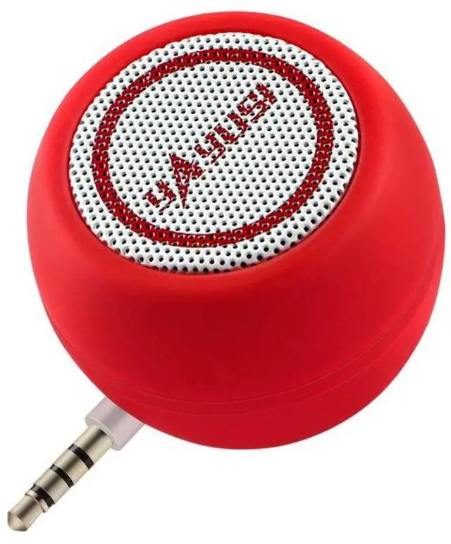 Main image of Portable Mini Speaker for iPhone/iPad/iPod/Tablet, 3W Cellphone Speaker with 3.5mm Aux Input, Clear Loud Sound in Compact Golf Size Body (Passion Red)
