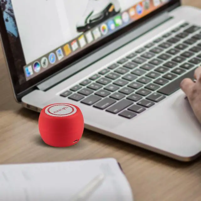 Alt view image 6 of 7 - Portable Mini Speaker for iPhone/iPad/iPod/Tablet, 3W Cellphone Speaker with 3.5mm Aux Input, Clear Loud Sound in Compact Golf Size Body (Passion Red)