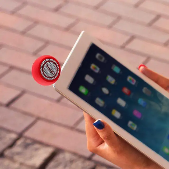 Alt view image 5 of 7 - Portable Mini Speaker for iPhone/iPad/iPod/Tablet, 3W Cellphone Speaker with 3.5mm Aux Input, Clear Loud Sound in Compact Golf Size Body (Passion Red)