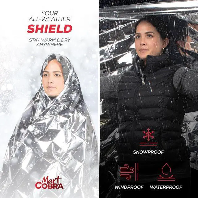 Alt view image 7 of 7 - Emergency Blanket 4-Pack Space Mylar Blankets Survival Gear and Supplies Reusable Thermal Camping Hunting Essentials First Aid Car Backpacking Marathon Kit Prepper Go Rave Bug Out Bag Foil Cold Winter