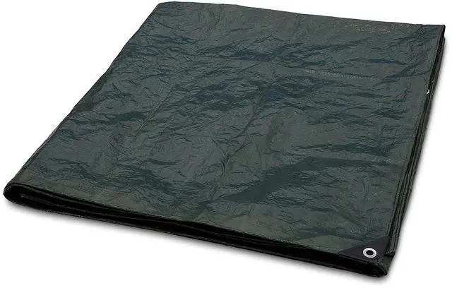 Alt view image 3 of 4 - Waterproof Multipurpose Camping Tarp, Tear Resistant with Reinforced Edges, Protective Cover, 8 Feet x 10 Feet, Dark Green