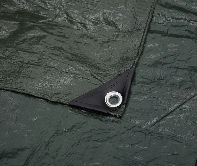 Alt view image 4 of 4 - Waterproof Multipurpose Camping Tarp, Tear Resistant with Reinforced Edges, Protective Cover, 8 Feet x 10 Feet, Dark Green