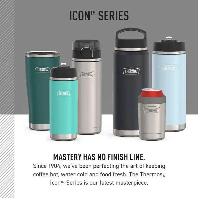 Alt view image 6 of 7 - ICON SERIES, Stainless Steel Tumbler with Slide Lock, 18 Ounce, Matte Stainless Steel