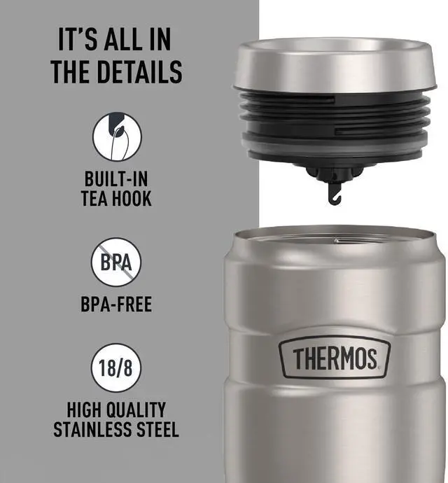 Alt view image 4 of 7 - Stainless King Vacuum-Insulated Travel Tumbler, 16 Ounce, Matte Steel