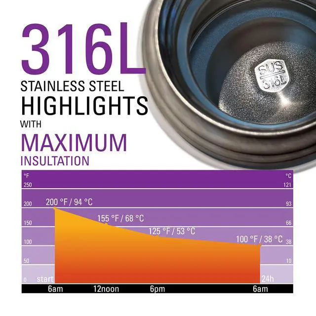 Alt view image 4 of 7 - 16oz Food Thermos for Hot Food Kids Lunch Container with Spoon. 316L Stainless Steel Small Thermal School Lunchbox Leak Proof Travel Soup Thermos Insulated Food Jar for Adult Camping. (White)