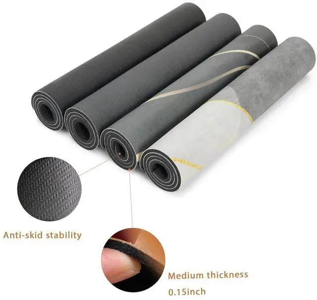 Alt view image 7 of 7 - Coffee Mat 19x12 Inch, Irregular Gray Streamline Coffee Bar Mat, Absorbent Hide Stain Rubber Backed Dish Drying Mat for Kitchen Counter, Mat for Countertops, Under Coffee Machine Pot Espresso Staion