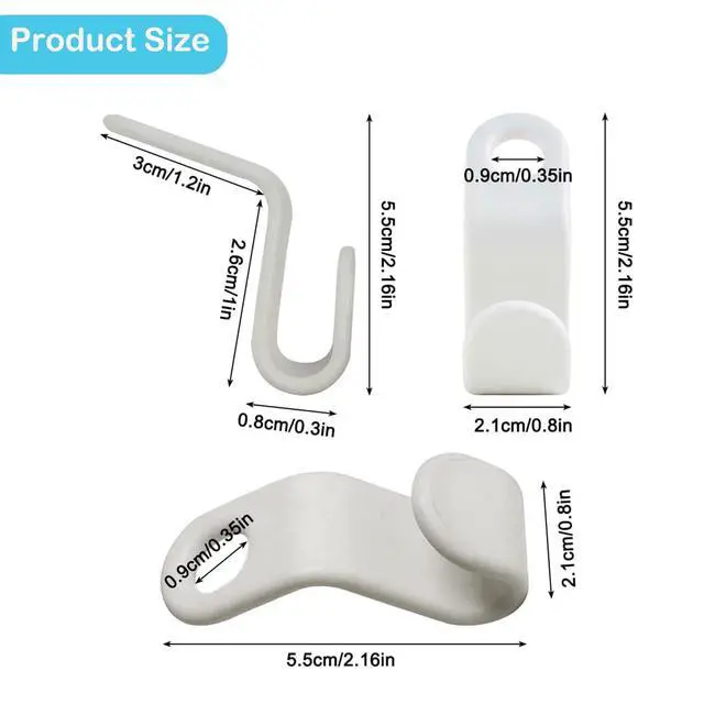Alt view image 4 of 7 - Space Saving 40 PC Plastic Clothes Hangers with Hanger Connector Hooks, White