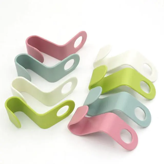 Alt view image 4 of 7 - 48 PCS Multi-Color Plastic Space-Saving Hanger Hook for Clothes, Accessories(4 Colors Mixed)