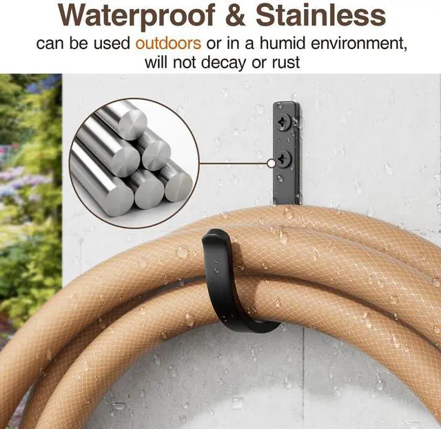 Alt view image 5 of 7 - Wall Hooks for Hanging Towel/Coat - 22LB Screw in Metal Hanger Wall Mount, for Outdoor, Closet, Door, Bathrooms, for Backpack, Robe, Black 5 Pack