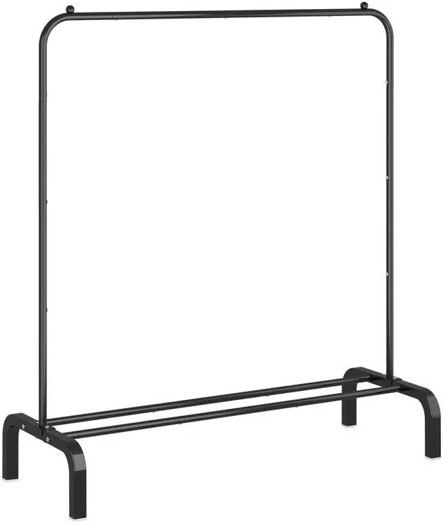 Main image of Clothes Rack Metal Clothing Rack with Bottom Shelf Garment Rack for Hanging Clothes Shirts Jeans and Coats Black