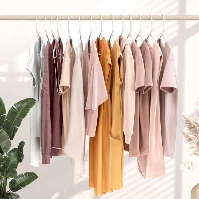 Alt view image 6 of 6 - Plastic Hangers 50 Pack White - Clothes Hangers - Makes The Perfect Coat Hanger and General Space Saving Hangers for Closet and New Apartment Essentials - Percheros Ganchos para Colgar Ropa Hangars