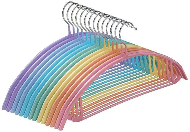 Main image of Clothes Hanger 14 Pack, Sweater Hangers No Shoulder Bump, 16.5 inch Wide Heavy Duty Coat Hangers for Closet, Non Slip PVC-Coating Metal Hangers for Sweaters,Suits,Dresses,Jackets,Pants,Shirt