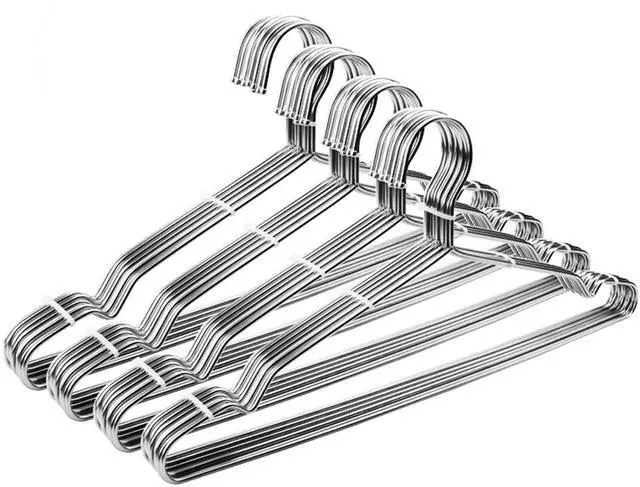 Main image of Coat Hangers 40 Pack Clothes Hangers, Seropy Metal Hanger Heavy Duty Wire Hangers with Non Slip Notch, Ultra Thin Stainless Steel Hanger Space Saving Clothing 16.5 Inch