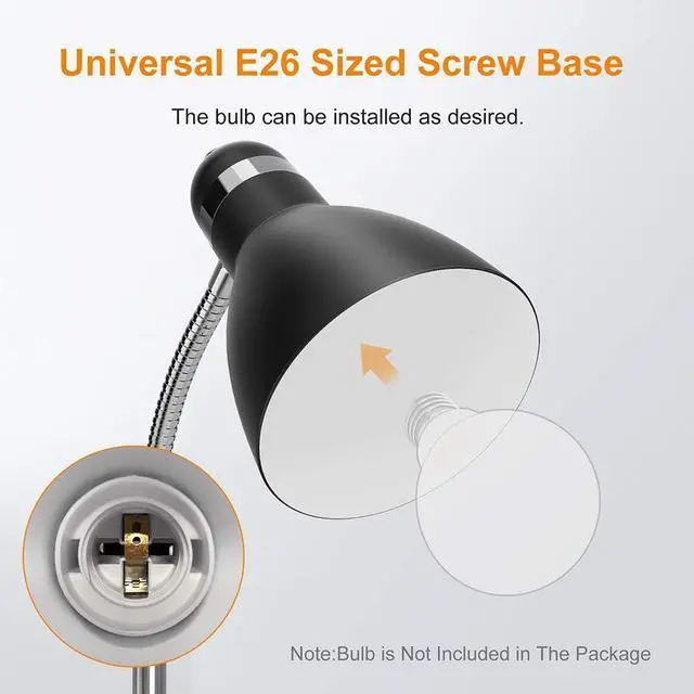 Alt view image 3 of 7 - Floor Lamp, Metal Standing Lamp with Adjustable Gooseneck, Heavy Metal Base, Reading Pole Lamp for Office, Black Floor Lamps for Bedroom, Living Room