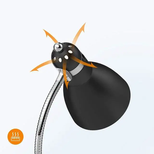 Alt view image 5 of 7 - Floor Lamp, Metal Standing Lamp with Adjustable Gooseneck, Heavy Metal Base, Reading Pole Lamp for Office, Black Floor Lamps for Bedroom, Living Room