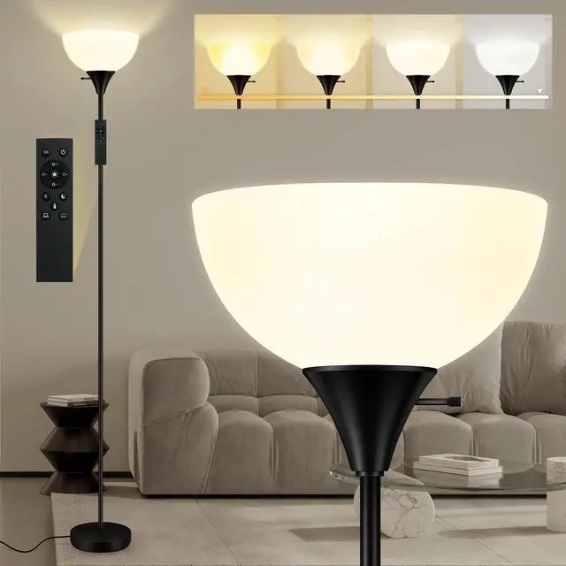 Main image of Floor Lamps for Living Room, 71'' Torchiere Floor Lamps with Remote, 2700K-6500K Colors Temperature & Brightness Adjustable, 10W/1200LM Bright Dimmable Floor Lamp,Tall Standing Lamp for Bedroom/Office