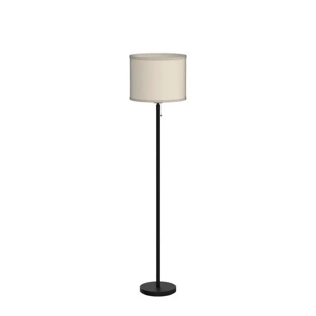 Alt view image 4 of 7 - Modern Floor Lamps for Living Room Bedroom, Small Standing Lamp with Lampshade, Simple 58" Tall Lamp, Foot Pedal Switch, Black Floor Lamp for Office/Classroom/Kids Room (Bulbs Not Including)