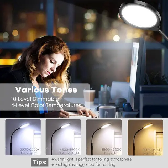 Alt view image 3 of 7 - LED Floor Lamps with Remote Dimmable Timing Eye Care Standing Reading Lamp for Living Room Bedroom Office