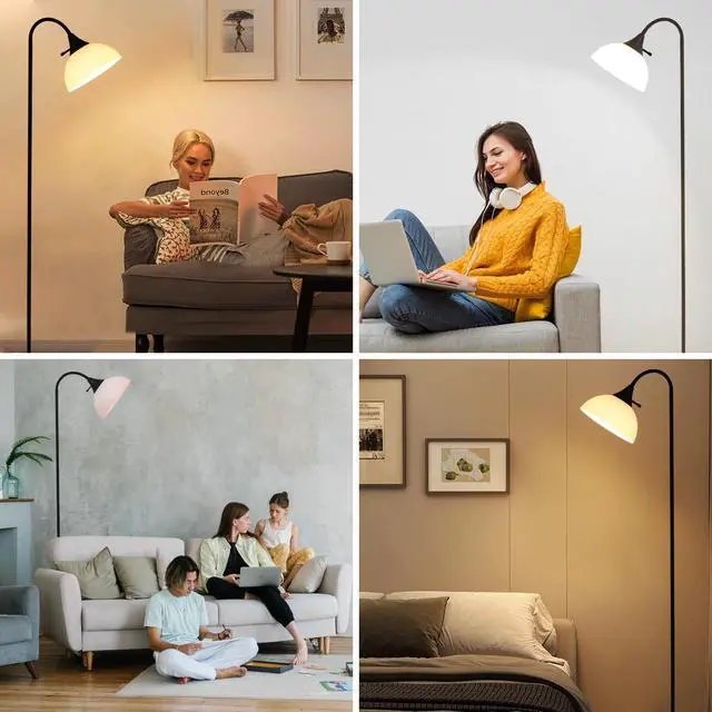 Alt view image 6 of 7 - Floor Lamps for Living Room with Remote Control, Stepless Brightness Adjustable and 2700K-6500K Color Temperature, Adjustable Standing Lamp, Tall Standing Lamp for Bedroom Living Room Office