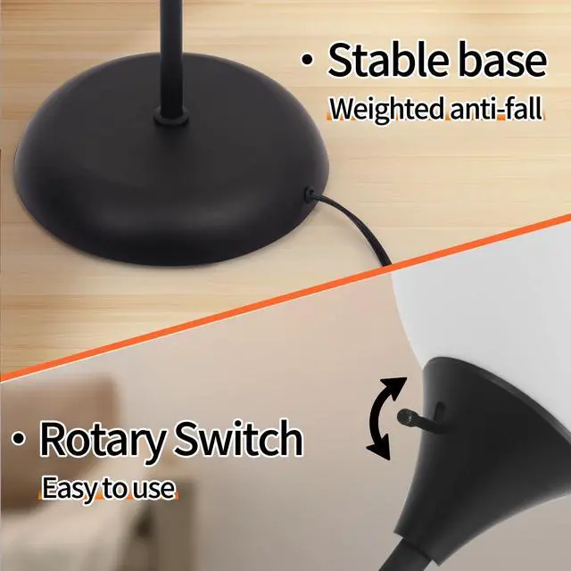 Alt view image 4 of 7 - Floor Lamps for Living Room with Remote Control, Stepless Brightness Adjustable and 2700K-6500K Color Temperature, Adjustable Standing Lamp, Tall Standing Lamp for Bedroom Living Room Office