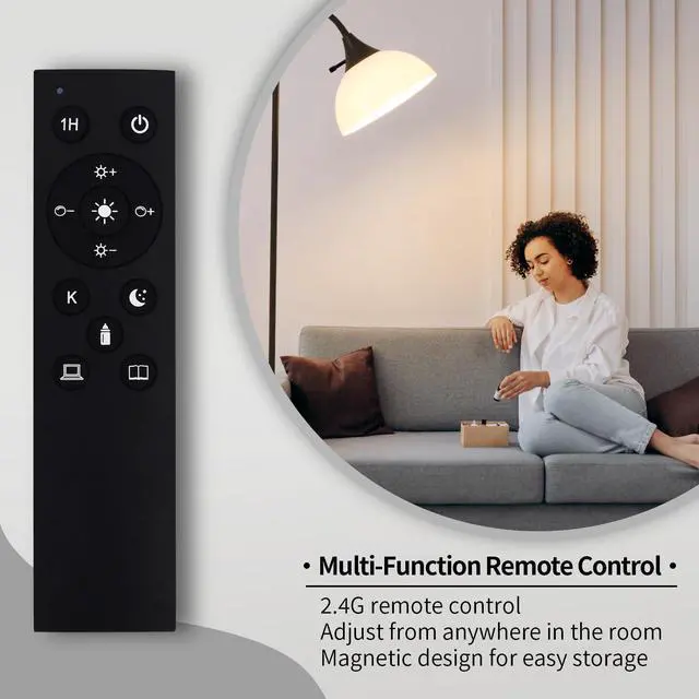Alt view image 5 of 7 - Floor Lamps for Living Room with Remote Control, Stepless Brightness Adjustable and 2700K-6500K Color Temperature, Adjustable Standing Lamp, Tall Standing Lamp for Bedroom Living Room Office