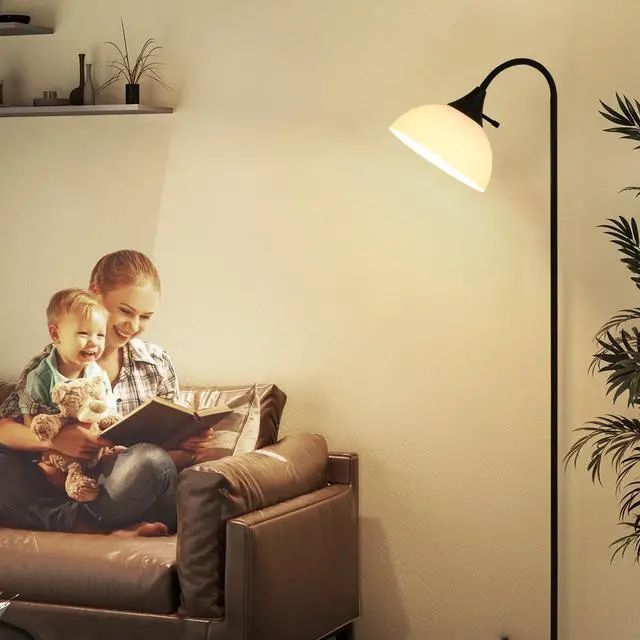 Alt view image 7 of 7 - Floor Lamps for Living Room with Remote Control, Stepless Brightness Adjustable and 2700K-6500K Color Temperature, Adjustable Standing Lamp, Tall Standing Lamp for Bedroom Living Room Office