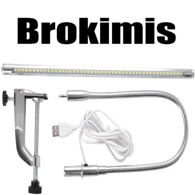 Alt view image 7 of 7 - Desk Light with Clamp, USB LED 8W Clip Nail Desk Lamp Eye Care Flexible Gooseneck 360° Clamp Light for Manicure Reading Eyebrow Office Tattoo