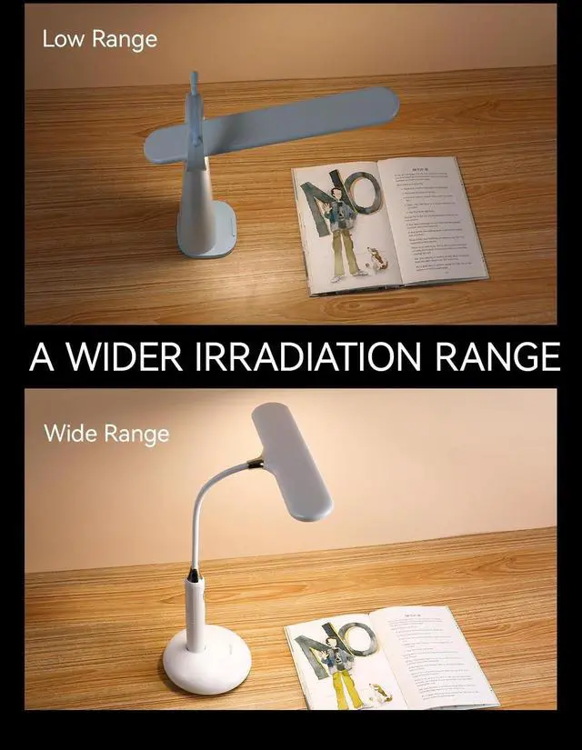 Alt view image 4 of 7 - LED Desk Lamp 6778B - Touch Control, Adjustable 2700-7000K Color Temperature, 700 Lumens, 360° Flexible Gooseneck, USB-C Charging, 2.5hrs Cordless, Eye-Caring Light (White)