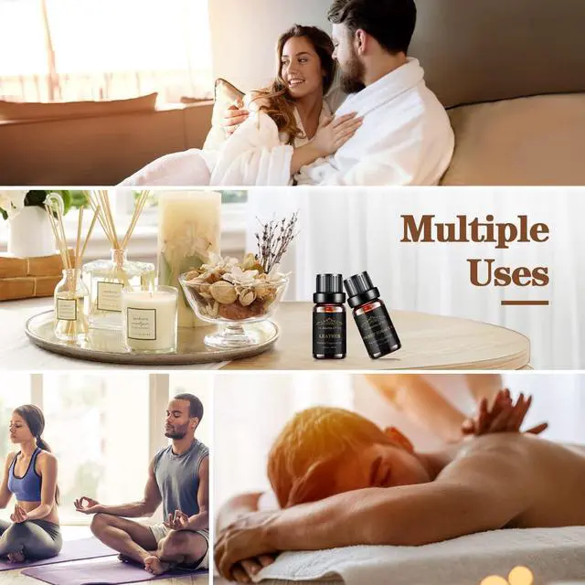 Alt view image 4 of 7 - Essential Oils Set, Men Scents Fragrance Oil Aromatherapy Essential Oils Kit for Diffuser (6x10ML) - Sandalwood, Cedar, Leather, Sweet Tobacco, Rum, Cologne Aromatherapy Oils Gift for Men