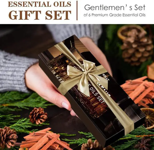 Alt view image 7 of 7 - Essential Oils Set, Men Scents Fragrance Oil Aromatherapy Essential Oils Kit for Diffuser (6x10ML) - Sandalwood, Cedar, Leather, Sweet Tobacco, Rum, Cologne Aromatherapy Oils Gift for Men