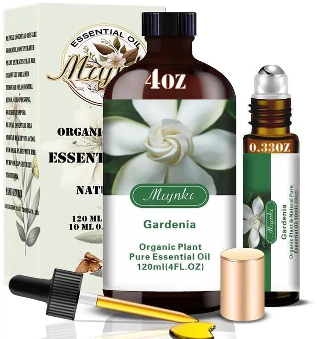 Main image of Gardenia Essential Oil Gardenia Fragrance Oil for Diffuser, Humidifier, DIY Candle, Soap, Romantic Scent, Massage, Gift Ready (4.33 fl oz / 130ml)