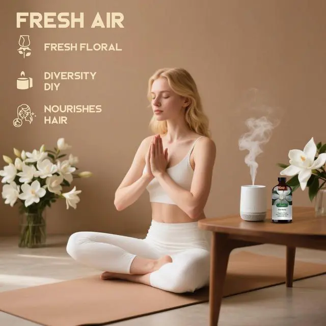 Alt view image 4 of 7 - Gardenia Essential Oil Gardenia Fragrance Oil for Diffuser, Humidifier, DIY Candle, Soap, Romantic Scent, Massage, Gift Ready (4.33 fl oz / 130ml)