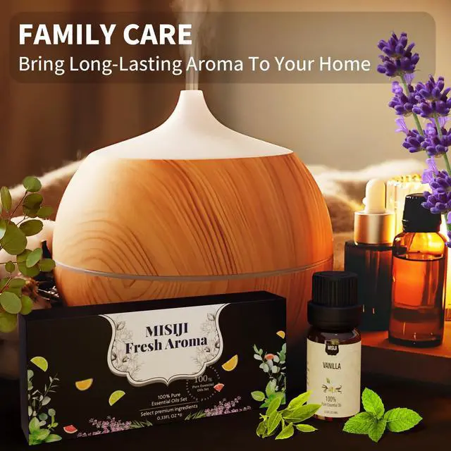 Alt view image 4 of 6 - Essential Oils Set Top 6 Aromatherapy-Essential Oils for Diffuser for Home,Air Freshening Diffuser Oils Scents for Aromatherapy,Laundry,Candle&Soap Making,Humidifiers 6 X 10ML