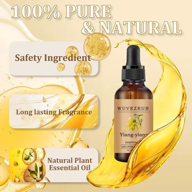 Alt view image 2 of 6 - Ylang-Ylang Essential Oil 30ML - 100% Pure and Natural Oils for Aromatherapy Diffuser - 1 Fl Oz/Ylang-Ylang