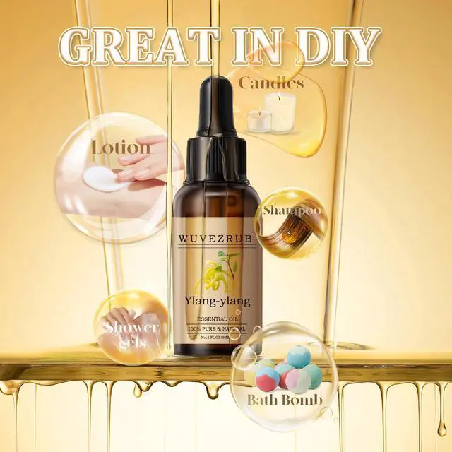 Alt view image 5 of 6 - Ylang-Ylang Essential Oil 30ML - 100% Pure and Natural Oils for Aromatherapy Diffuser - 1 Fl Oz/Ylang-Ylang