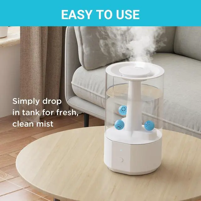 Alt view image 4 of 7 - Humidifier Cleaning Ball Fight Humidifier Mold and Bacteria with Humidifier Cleaner, Prevents Hard Water Build-Up, Eliminates White Dust, Removes Odor, For All humidifiers, Fish Tank
