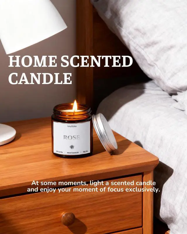 Alt view image 5 of 7 - 6 Pack Non-Toxic Soy Wax Scented Candles Gift Set, 21oz 120H Long Burn Time, Amber Jar Candles, Gift for Women Unique, Christmas Birthday Self Care Relaxation Spa Aromatherapy Gifts